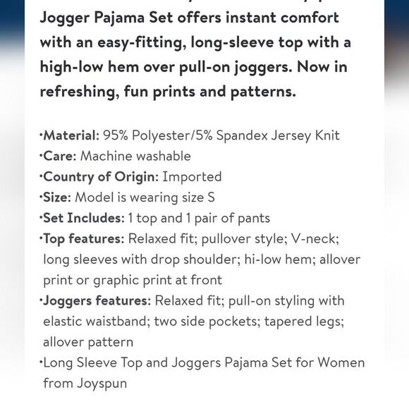 New Christmas Winter Women's Jogger Pajama Sleep Set - Picture 6 of 6